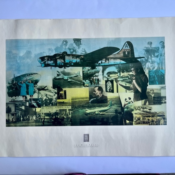 Boeing 75‎ Year Anniversary 1916 - 1991 Poster Collection Set of 4 - Picture 8 of 10